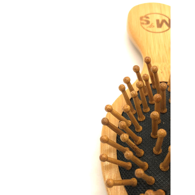 Petite Brosse à Cheveux Ovale en Bois bambou antistatique 